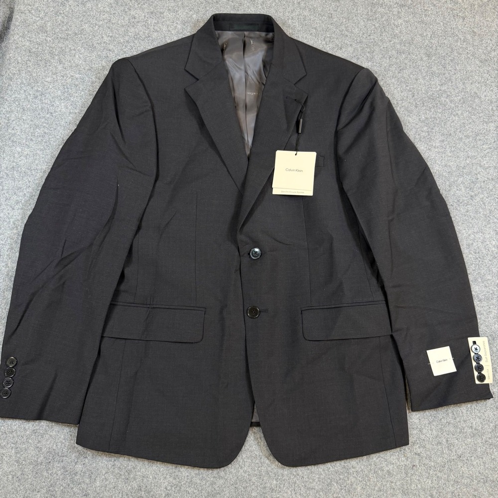 Calvin Klein Maxwell Slim Fit Blazer Charcoal Gray 40S MXLL17EZ0000